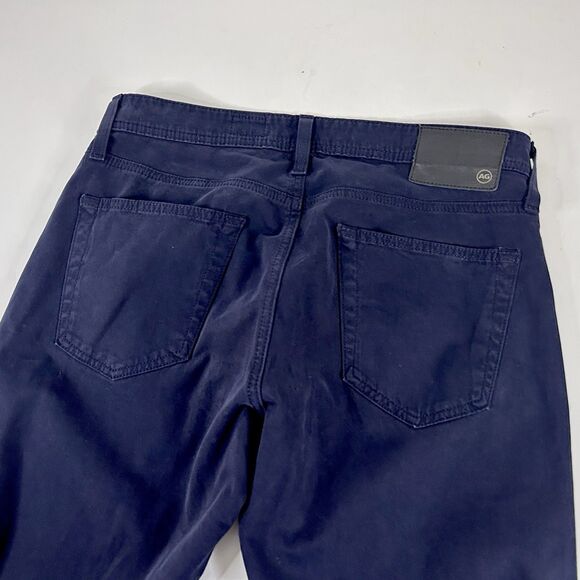 AG Adriano Goldschmied 32x29 Tellis Modern Slim Chino Pants Navy Cotton Blend - Picture 5 of 6